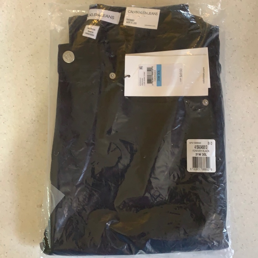Men’s Calvin Klein Forever black skinny jeans